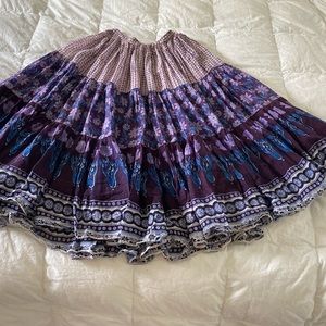 Vintage 1970s Adini Indian Cotton Gauze Skirt